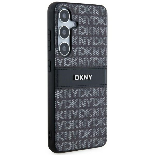 DKNY DKHCS24MPRTHSLK S24+ S926 czarny/black hardcase Leather Mono Stripe & Metal Logo