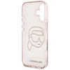 Etui Karl Lagerfeld IML Rhinestones Karl  Head do iPhone 16 różowy