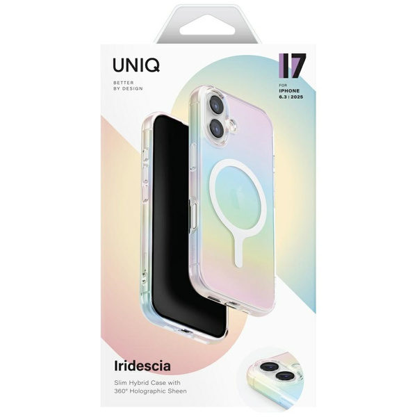 Etui UNIQ Iridescia do iPhone 17         Magclick Charging holo quartz