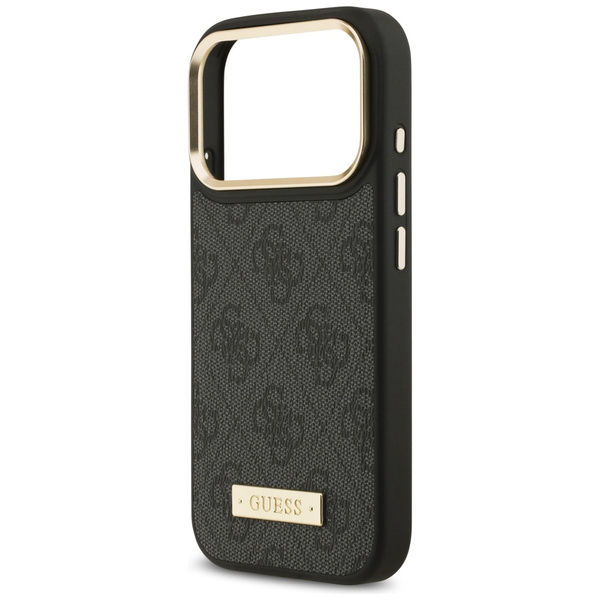 Etui Guess 4G Logo Plate MagSafe do      iPhone 17 Pro czarny