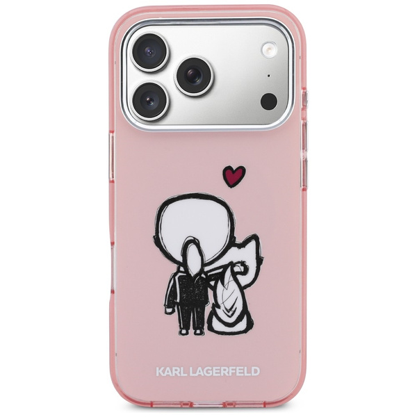 Etui Karl Lagerfeld Karl & Choupette     Back MagSafe do iPhone 17 Pro różowy