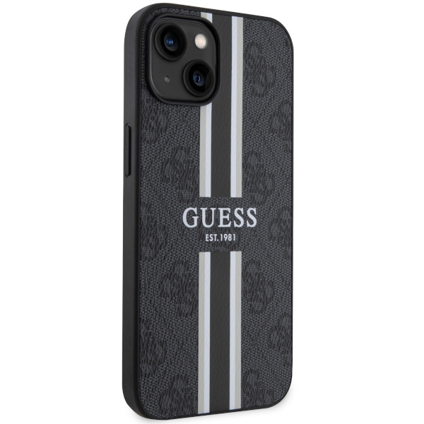 Guess GUHMP14MP4RPSK iPhone 14 Plus / 15 Plus 6.7" czarny/black hardcase 4G Printed Stripes MagSafe