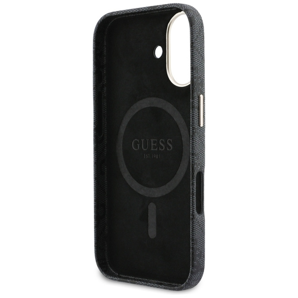 Etui Guess 4G Script MagSafe do iPhone   17 czarny