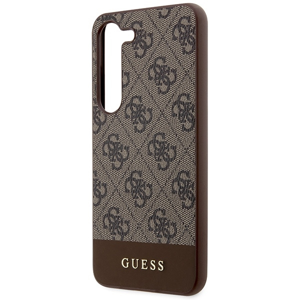 GUESS GUHCS23MG4GBRB S23+ S916 BRONZE/BROWN HARDCASE 4G STRIPE COLLECTION