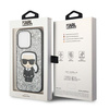 KARL LAGERFELD KLHCP14LGFKPG IPHONE 14 PRO 6.1 "HARDCASE SILVER/SILVER GLITTER FLAKES IKONIK