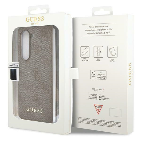 Guess GUHCZFD5GF4GBR F946 Z Fold5brązowy/brown hardcase 4G Charms Collection