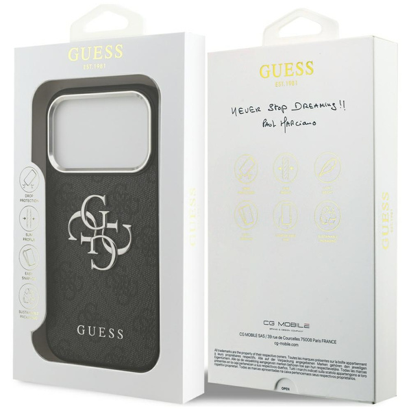 Etui Guess 4G Big 4G Classic Logo do     iPhone 17 Pro czarny  srebrny