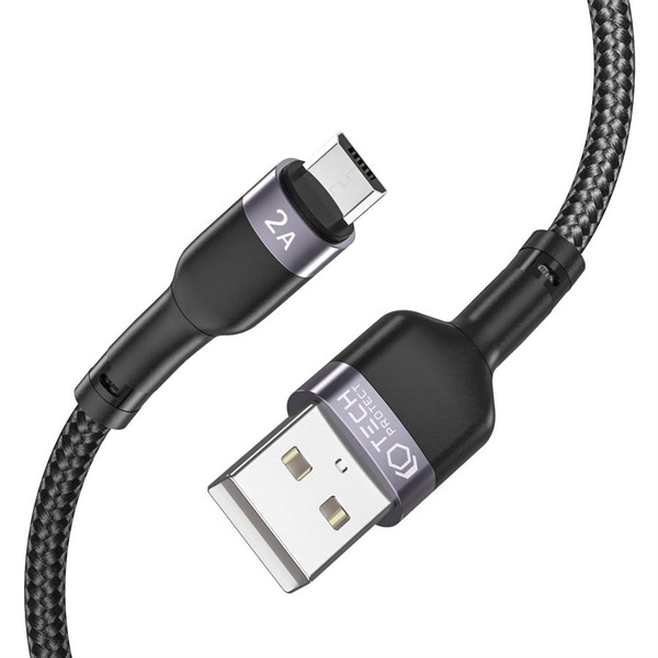 TECH-PROTECT ULTRABOOST MICRO-USB CABLE 2.4A 100CM BLACK