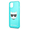 KARL LAGERFELD KLHCP13MCHTRB IPHONE 13 / 14 / 15 6,1" NIEBIESKI/BLUE HARDCASE GLITTER CHOUPETTE FLUO
