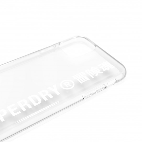 ETUI SUPERDRY SNAP CASE CLEAR IPHONE 11 PRO MAX TRANSPARENT / BIAŁY