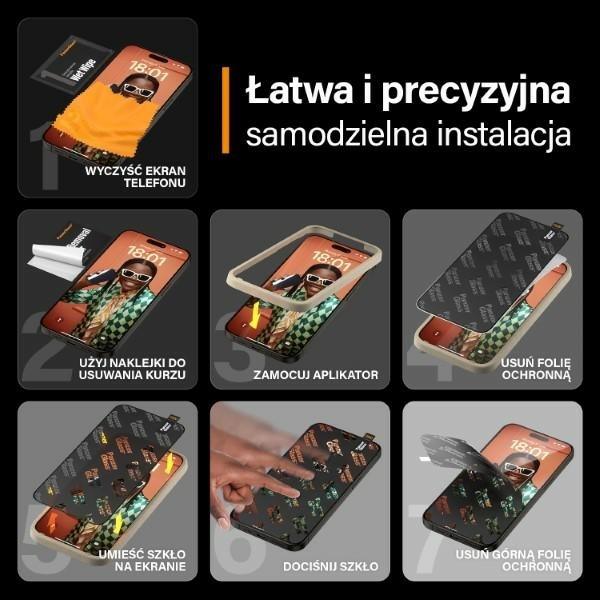 PanzerGlass Ultra-Wide Fit iPhone 15 Pro  Max 6.7" Screen Protection Easy Aligner Included 2812
