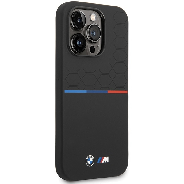 Etui BMW Silicone Pattern na iPhone 15 Pro - czarne