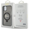 Guess GUHMP15SHRSGSK iPhone 15 / 14 / 13 6.1" czarny/black hardcase Ring Stand Script Glitter MagSafe