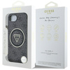 Etui Guess IML Metal Glitter 4G Circle   Triangle MagSafe do iPhone 16e czarny