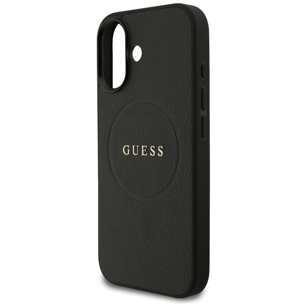 Etui Guess Grained Ring MagSafe do       iPhone 17 czarny