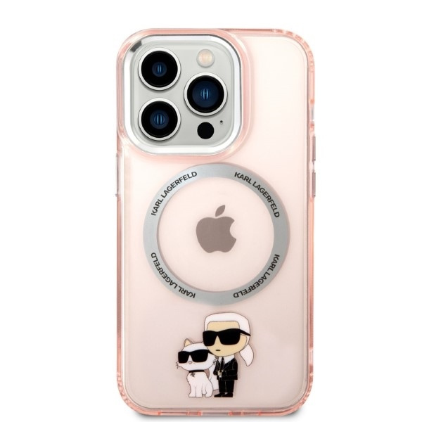 KARL LAGERFELD KLHMP14XHNKCIP IPHONE 14 PRO MAX 6.7 "HARDCASE PINK/PINK ICONIC KARL & CHUPETTE MAGSAFE