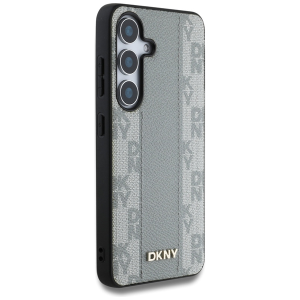 Etui DKNY Leather Checkered Pattern      MagSafe do Samsung Galaxy S25 taupe