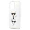 KARL LAGERFELD KLHCP13LKCTUGLS IPHONE 13 PRO / 13 6,1" SREBRNY/SILVER HARDCASE GLITTER KARL`S & CHOUPETTE