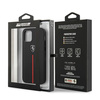 Ferrari FEOMSHCP12LBK iPhone 12 Pro Max black/black hardcase Off Track Leather Nylon Stripe
