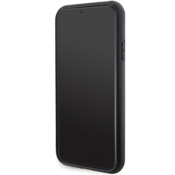 Karl Lagerfeld Gripstand Saffiano Karl&amp;Choupette Pins case for iPhone 11 / Xr - black