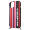 KARL LAGERFELD KLHCP14MSTSTP IPHONE 14 PLUS / 15 PLUS 6,7" HARDCASE RÓŻOWY/PINK COLOR STRIPES STRAP