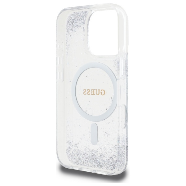 Guess GUHMP16LRGRGES iPhone 16 Pro 6.3"  srebrny/silver hardcase Resin Gradient Glitter MagSafe