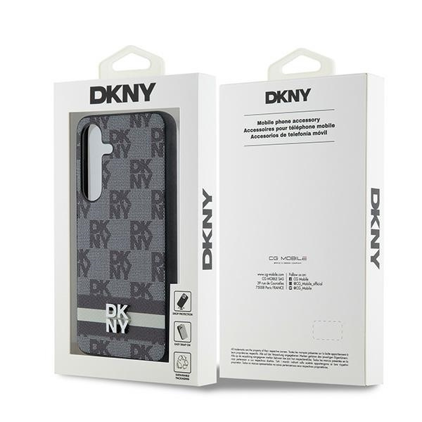 DKNY DKHCS24SPCPTSSK S24 S921czarny/black hardcase Leather Checkered Mono Pattern & Printed Stripes
