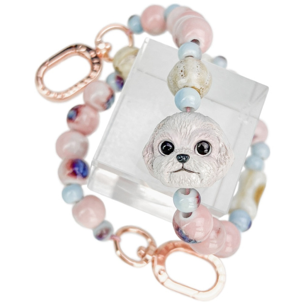 Zawieszka na torebkę handstrap Nimmy New Big Eye Cute Pets 2.0 różowy