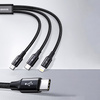 Baseus kabel 3w1 Rapid PD USB-C - micro USB + Lightning + USB-C 1,5m zielony 20W