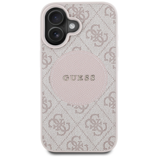 Etui Guess 4G Circle Classic Logo        MagSafe do iPhone 16 różowy