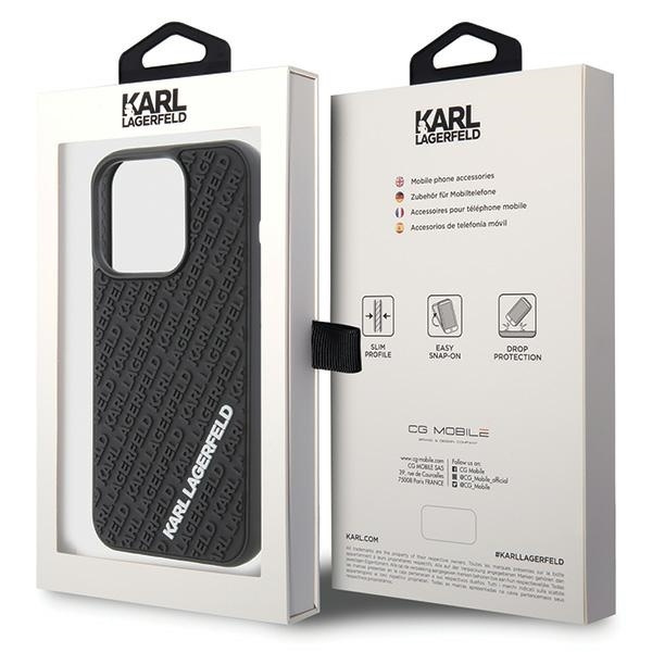 Etui Karl Lagerfeld 3D Rubber Multi Logo na iPhone 15 Pro - czarne