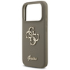 Etui Guess Silicone Big 4G Script do     iPhone 17 Pro Max brązowy
