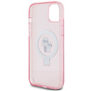 Karl Lagerfeld Ring Stand Karl&amp;Choupette MagSafe case for iPhone 15 Plus - pink