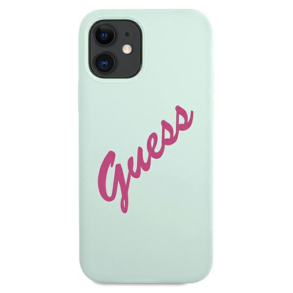 Guess GUHCP12SLSVSBF iPhone 12 mini5,4" niebieski fuksja/blue fuschia hardcase Silicone Vintage
