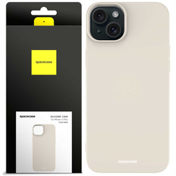 Spacecase Etui Silicone Case iPhone 15 Plus bone