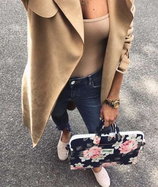 Pokrowiec Canvaslife Sleeve na laptopa 13-14'' - granatowo-różowy