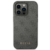 Guess GUHCP14XG4GFGR iPhone 14 Pro Max6,7" szary/grey hard case 4G Metal Gold Logo