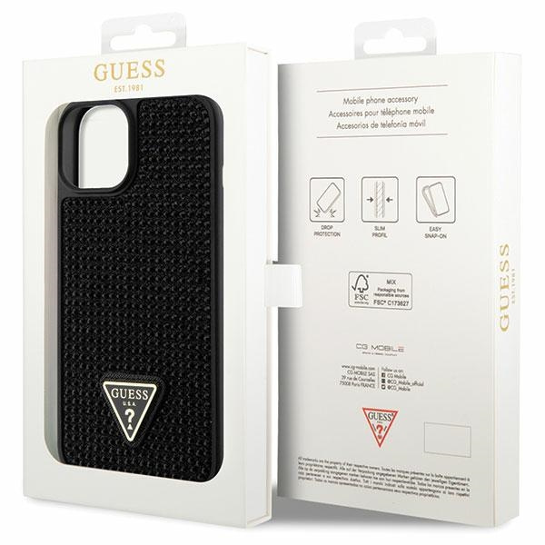 Guess GUHCP14SHDGTPK iPhone 14 / 15 / 13 6.1" czarny/black hardcase Rhinestone Triangle