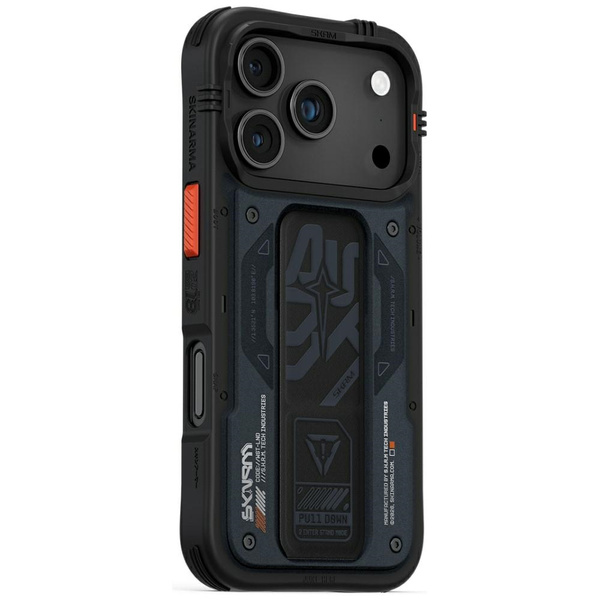 Etui Skinarma Aegis do iPhone 17 Pro     Magnetic Charging + Grip Stand granatowy