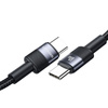 USAMS Kabel USB-C na USB-C 60W 1,2m Fast  Charging stalowy/tarnish SJ724USBSG01 (US-SJ724)