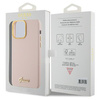 Guess GUHCP15XSMBSLP iPhone 15 Pro Max 6.7" różowy/pink hardcase Silicone Script Metal Logo & Frame