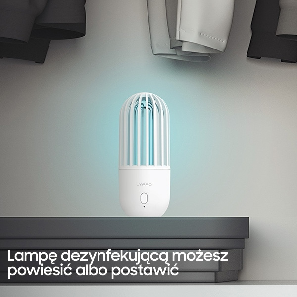 LYFRO Hova lampa dezynfekująca UV-C z funkcją ozonowania sterylizator biały/white