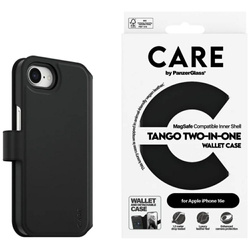 Etui CARE by PanzerGlass Feature Tango   2w1 Wallet do iPhone 16e czarny