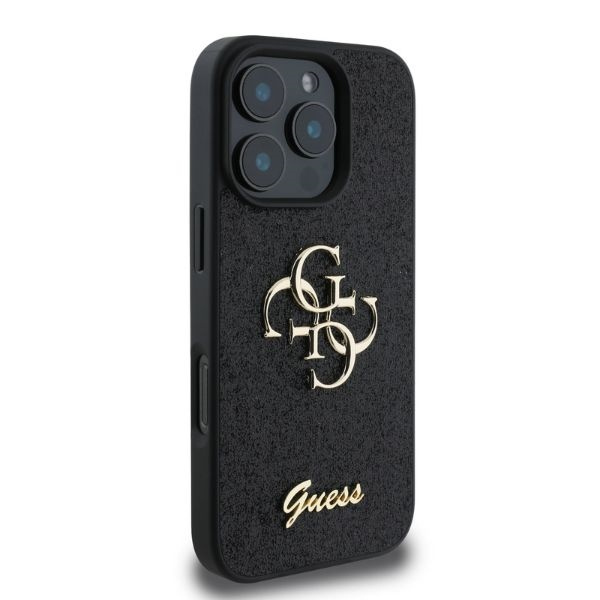 Guess GUHCP16LHG4SGK iPhone 16 Pro6.3" czarny/black hardcase Fixed Glitter Big 4G