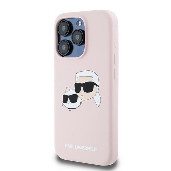 KARL LAGERFELD KLHMP15XSKCHPPLP IPHONE 15 PRO MAX 6.7" RÓŻOWY/PINK HARDCASE SILICONE KARL & CHOUPETTE MAGSAFE