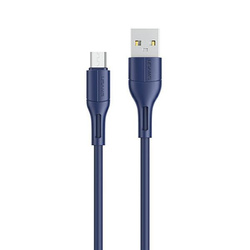 USAMS KABEL U68 MICROUSB 2A FAST CHARGE 1M NIEBIESKI/BLUE SJ502USB03 (US-SJ502)