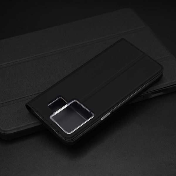 Dux Ducis Skin Pro Case For Realme GT Neo 5 / Realme GT3 Flip Cover Card Wallet Stand Black