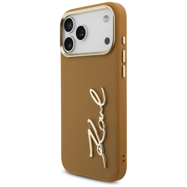 Etui Karl Lagerfeld Karl Script Logo do  iPhone 17 Pro Max brązowy