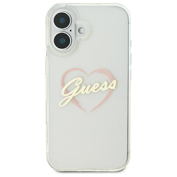 Guess GUHCP16MHCHGSPT iPhone 16 plus6.7" przeźroczysty/transparent hardcase IML Heart