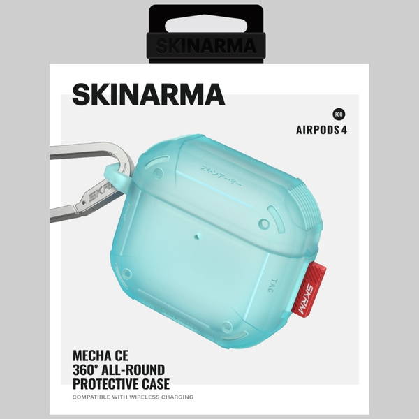 Etui Skinarma Mecha CE do AirPods 4      turkusowy